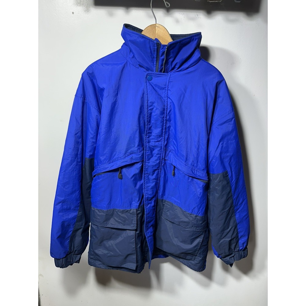 Hartwell Mens Jacket Packable Hoodie Bomber Blue Size Medium